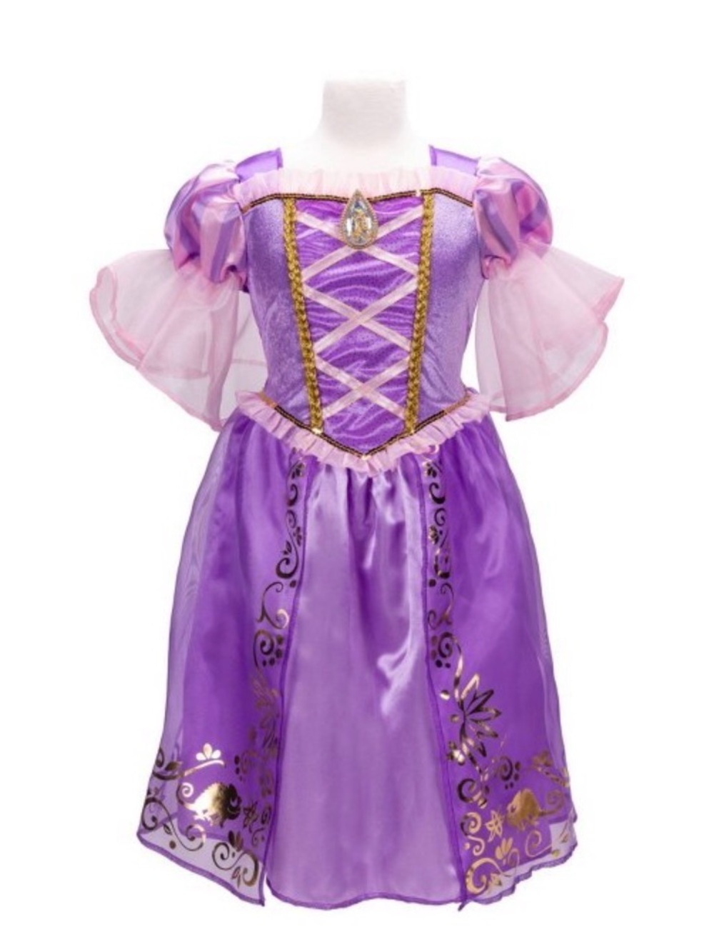 Disney Purple and Pink Princess Costume with Gold Trim